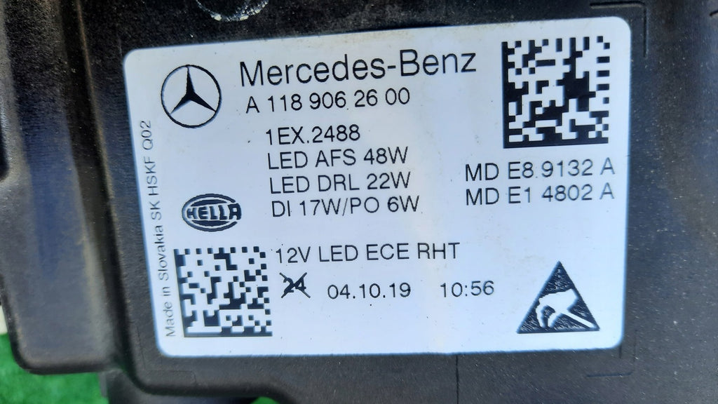 Frontscheinwerfer Mercedes-Benz Cla A1189062600 FULL LED Rechts Headlight