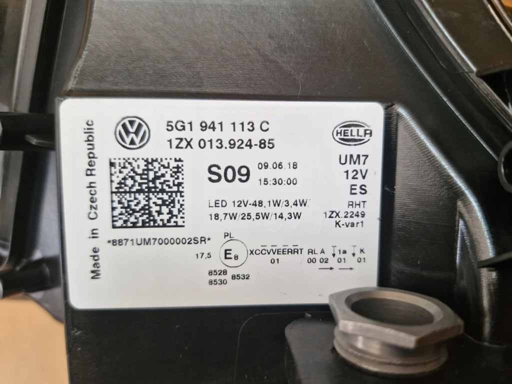 Frontscheinwerfer VW Golf VII 5G1941113C 5G1941114C Rechts oder Links SCH3272775293iw