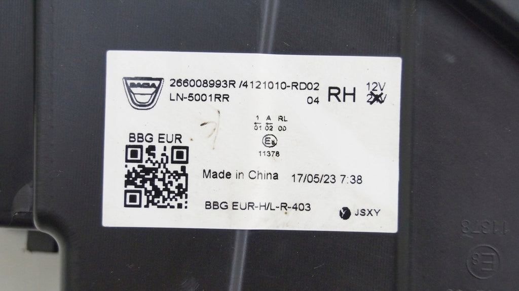 Frontscheinwerfer Dacia Spring 266008993 LED Rechts Scheinwerfer Headlight SCH9984100951gj