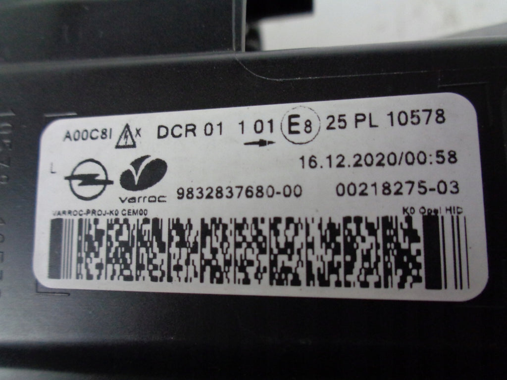 Frontscheinwerfer Opel Zafira Vivaro C 9832837680 LED Links Headlight