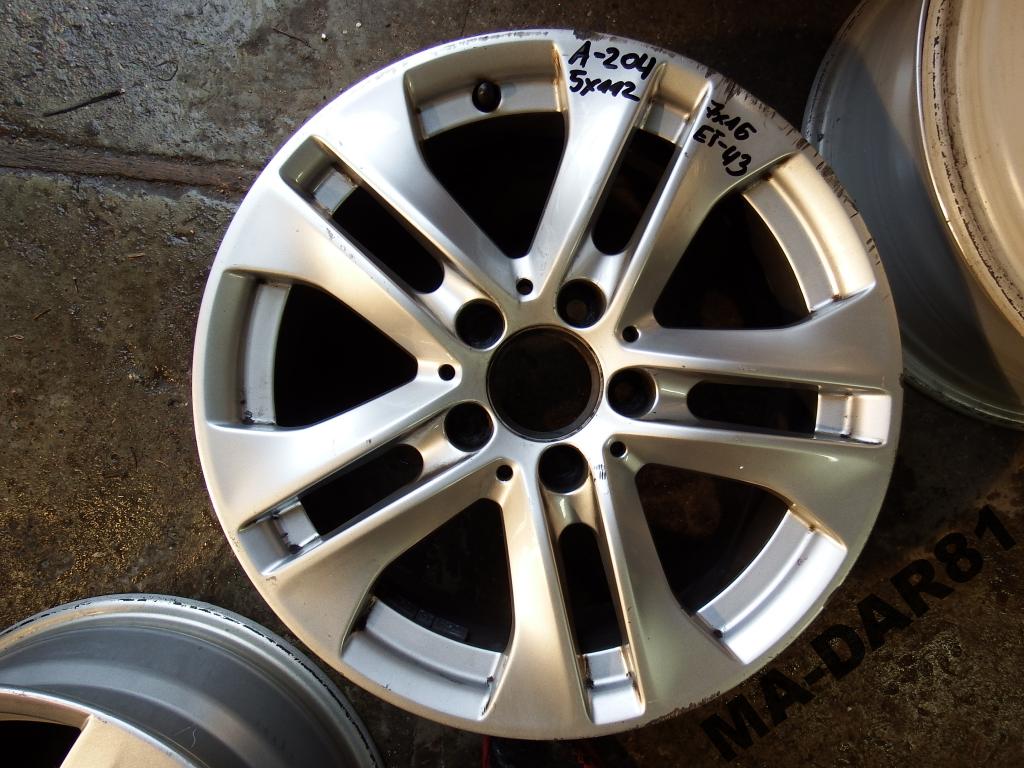 1x Alufelge 16 Zoll 7.0" 5x112 43ET Mercedes-Benz Rim Wheel