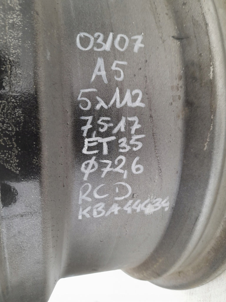 1x Alufelge 17 Zoll 7.5" 5x112 35ET Glanz Graphit KBA44434 Rim Wheel FEL9499143652xe