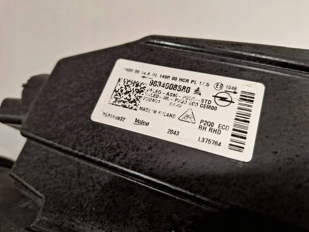 Frontscheinwerfer Opel Mokka 9834008580 Rechts Scheinwerfer Headlight SCH6543223959ka