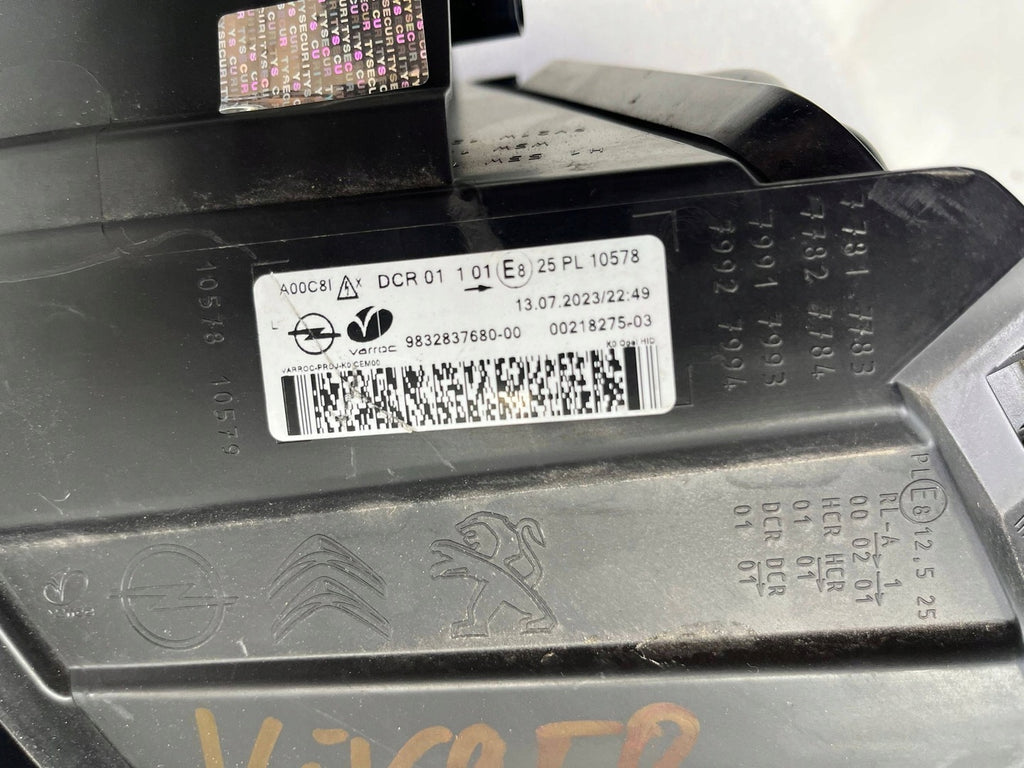 Frontscheinwerfer Opel Zafira Life 9832837680 Ein Stück (Rechts oder Links) SCH7678606101ti