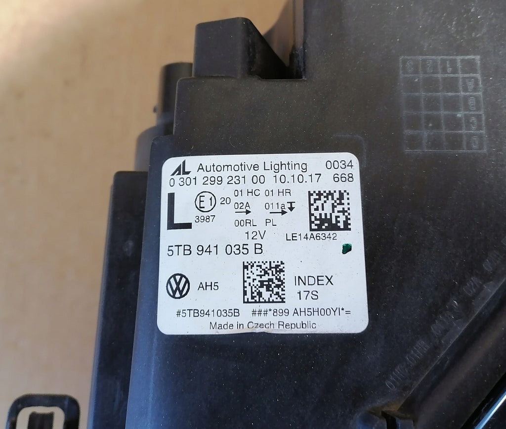 Frontscheinwerfer VW Touran 5TB941035B LED Ein Stück (Rechts oder Links)