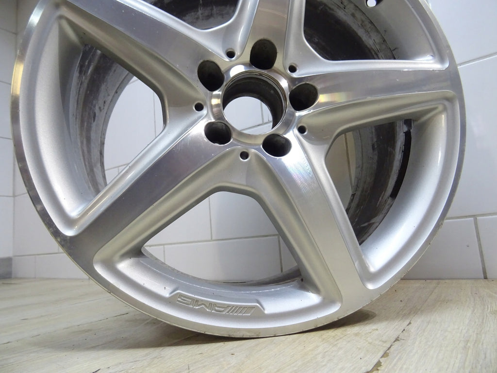1x Alufelge 18 Zoll 9.5" 5x112 48ET Glanz Silber A2184011502 Mercedes-Benz Cls