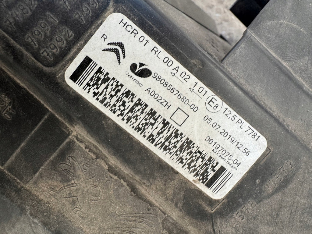 Frontscheinwerfer Citroën Jumpy 9808567680 Rechts Scheinwerfer Headlight SCH3339505043yd