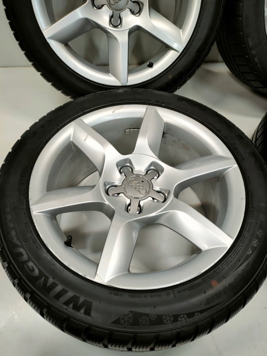 4x Alufelge 17 Zoll 8.0" 5x112 26ET Glanz Silber 8T0601025CJ Audi A5 Rim Wheel FEL5586820010nw