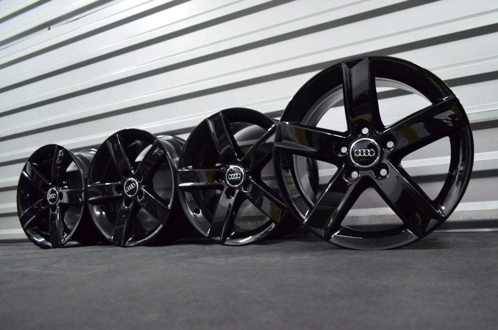 4x Alufelge 16 Zoll 7.0" 5x112 46ET Schwarz 8K0071496 Audi B6 B7 I Rim Wheel FEL1284471062so