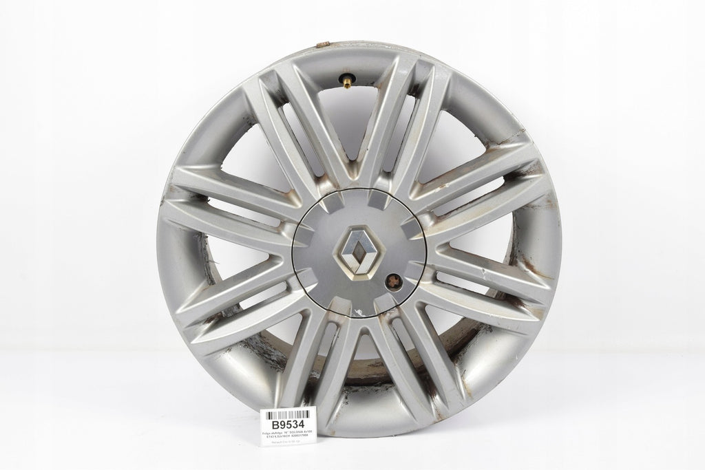 1x Alufelge 16 Zoll 6.5" 4x100 43ET Glanz Silber 8200317808 Renault Clio 1 Iii