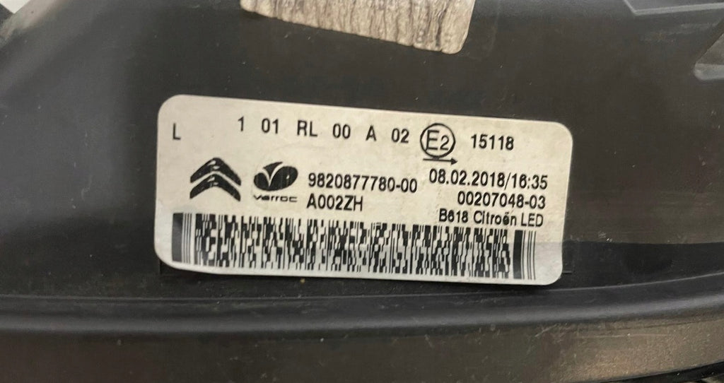 Frontscheinwerfer Citroën 9820877780 LED Links Scheinwerfer Headlight
