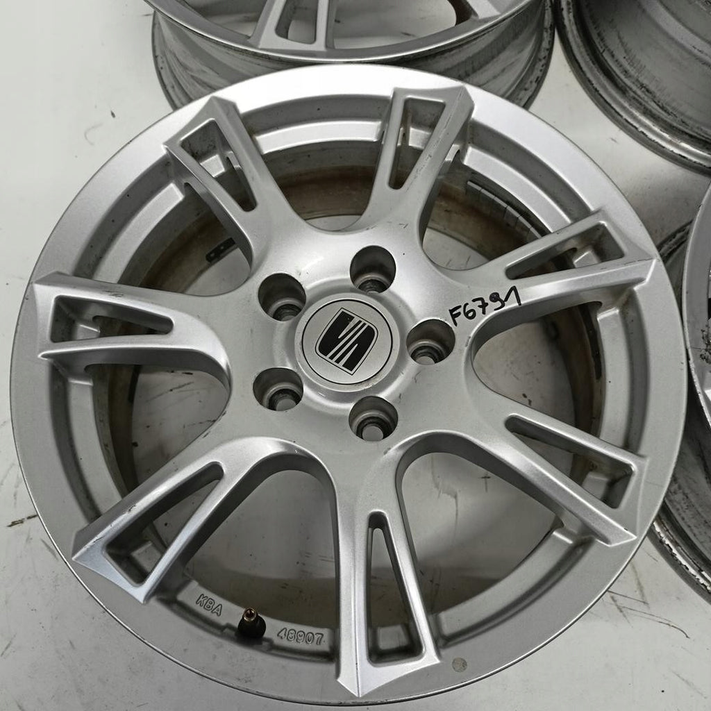 4x Alufelge 16 Zoll 6.5" 5x112 33ET Glanz Silber Seat Alhambra Rim Wheel FEL7796622036do