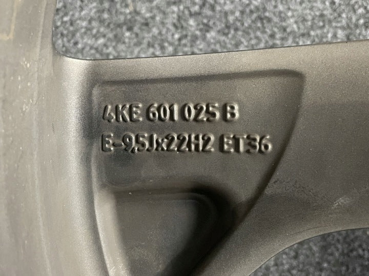 1x Alufelge 22 Zoll 9.5" 5x112 36ET Matt Graphit 4KE601025B Audi E-Tron Mg FEL3753284943xr
