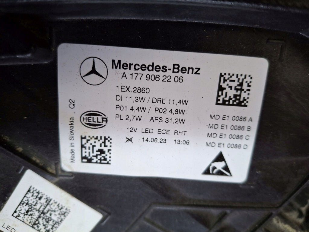 Frontscheinwerfer Mercedes-Benz W177 A1779062206 Rechts Scheinwerfer Headlight SCH1584309634cq