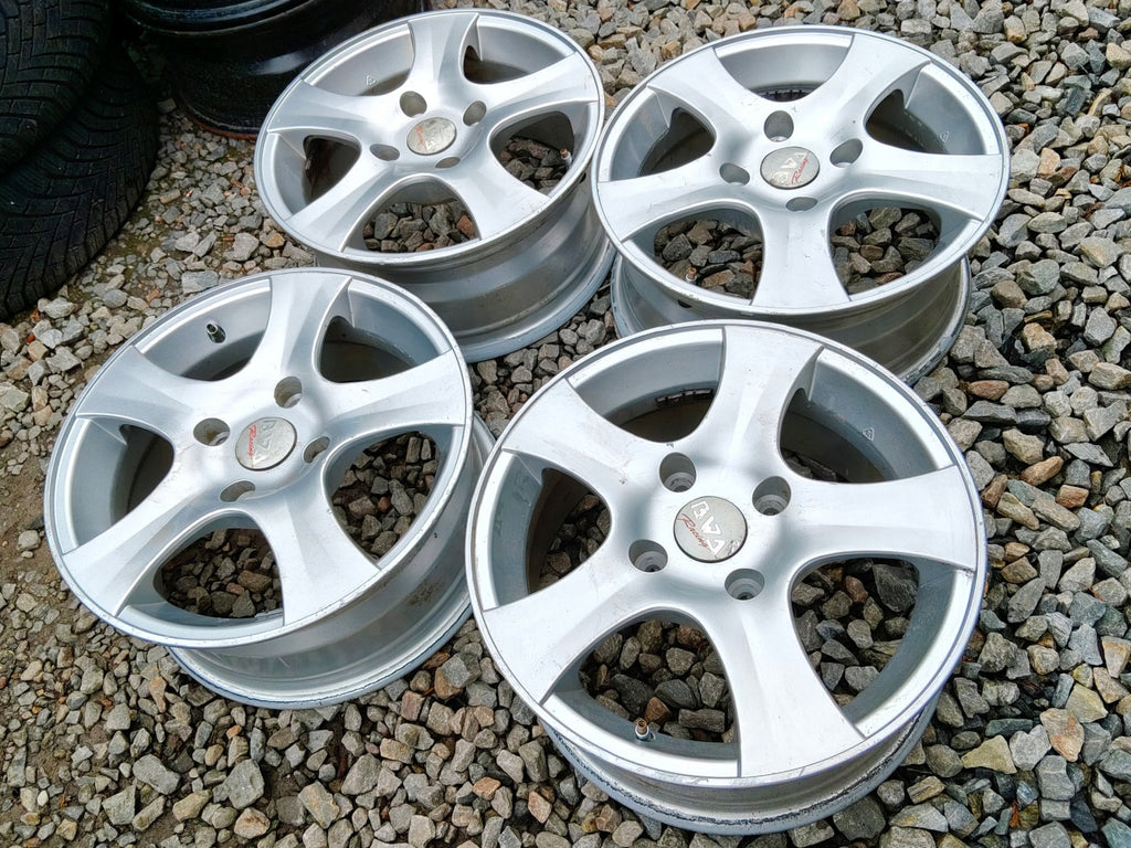 4x Alufelge 15 Zoll 6.5" 4x114.3 37ET Glanz Silber Mitsubishi I Rim Wheel FEL1338564562aq