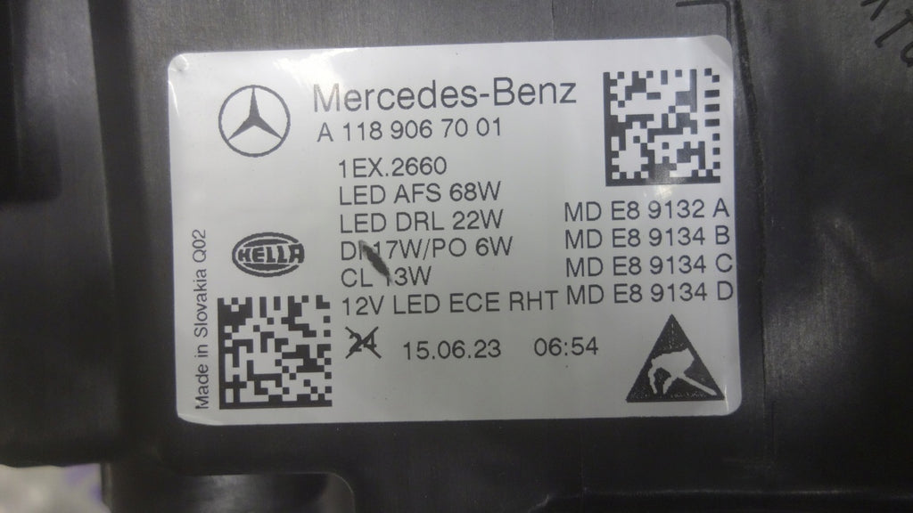 Frontscheinwerfer Mercedes-Benz Cla A1189067001 LED Rechts Headlight SCH2172619286bi