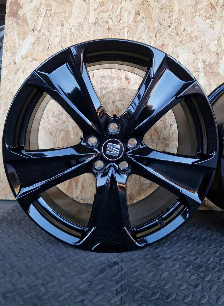 4x Alufelge 19 Zoll 8.0" 5x112 49ET Matt Schwarz 5FA601025F Seat I Rim Wheel FEL1221395260ao