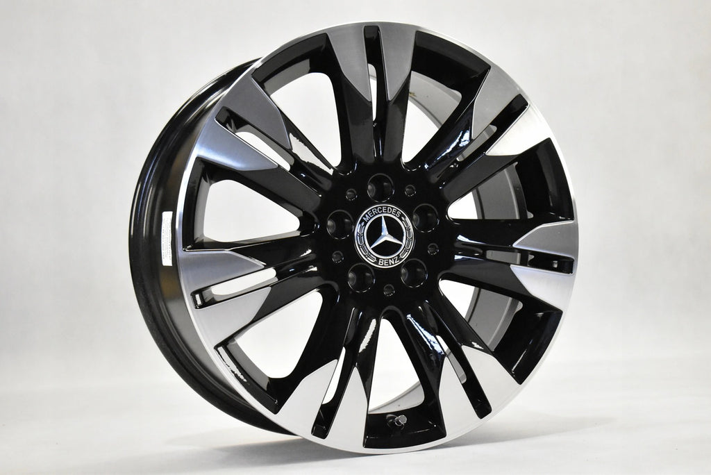 4x Alufelge 18 Zoll 8.5" 5x112 43ET Glanz Schwarz A2214017402 Mercedes-Benz W221