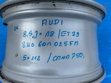 Load image into Gallery viewer, 1x Alufelge 18 Zoll 8.5" 5x112 29ET Glanz Silber 8W0601025FM Audi Rim Wheel FEL9943310307gk