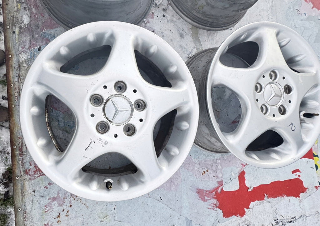 4x Alufelge 16 Zoll 6.5" 5x112 56ET Glanz Silber 1684010902 Mercedes-Benz FEL6402975537yb