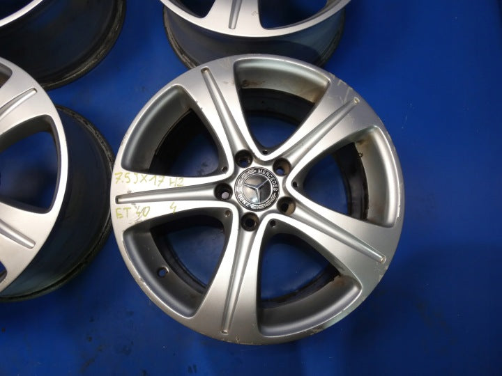 4x Alufelge 17 Zoll 7.5" 5x112 40ET Glanz Schwarz Mercedes-Benz W213 W205 FEL8530344355dd
