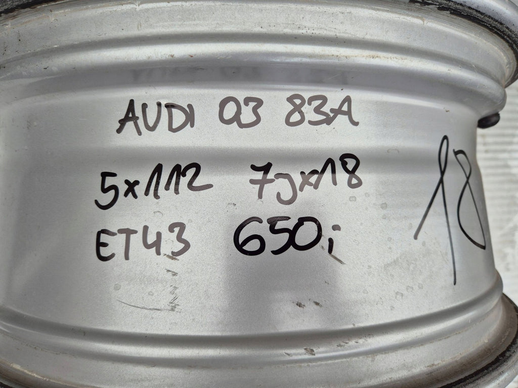 1x Alufelge 18 Zoll 7.0" 5x112 43ET 83A601025H Audi Q3 Rim Wheel FEL9227529180et