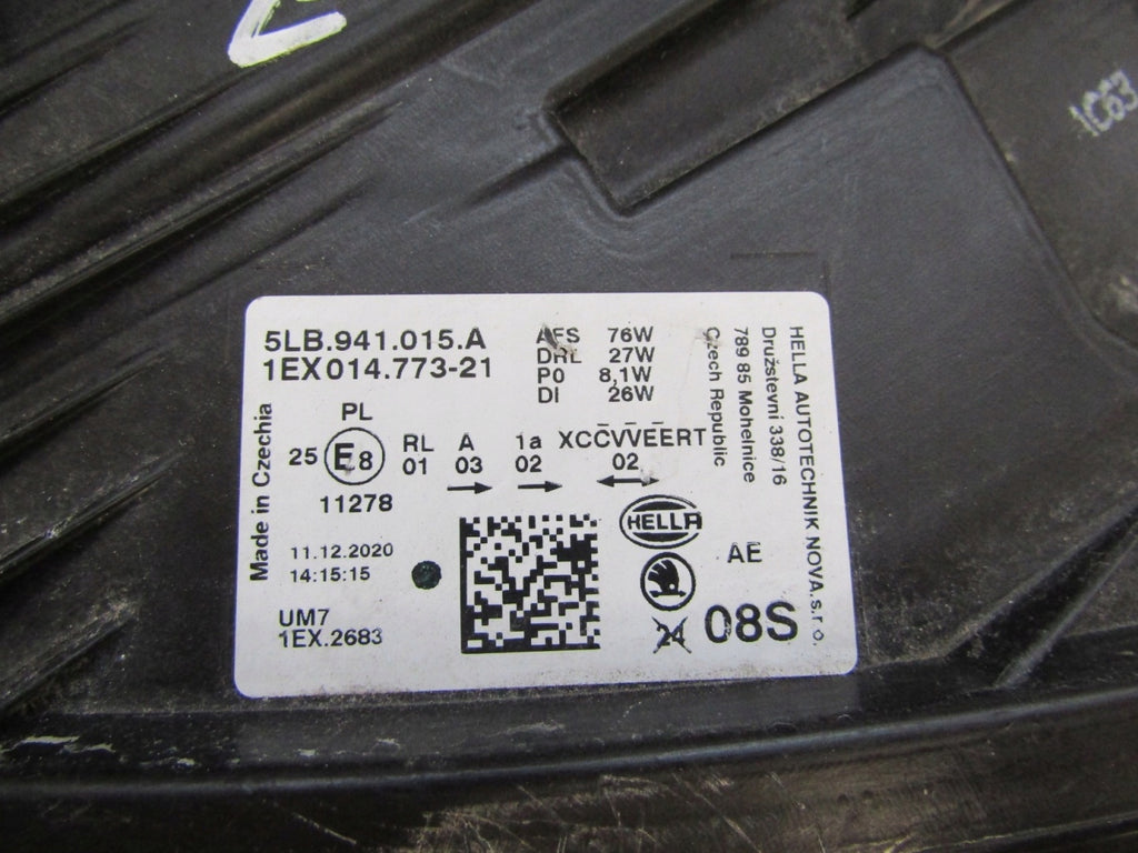 Frontscheinwerfer Skoda Enyaq 5LB941015A LED Ein Stück (Rechts oder Links)