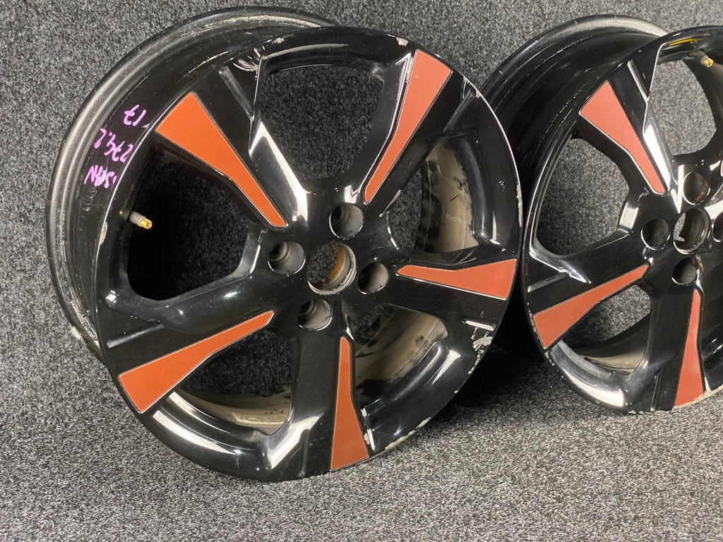 1x Alufelge 17 Zoll 6.5" 4x100 50ET Glanz Schwarz 40300-5FA5 Nissan Micra K14