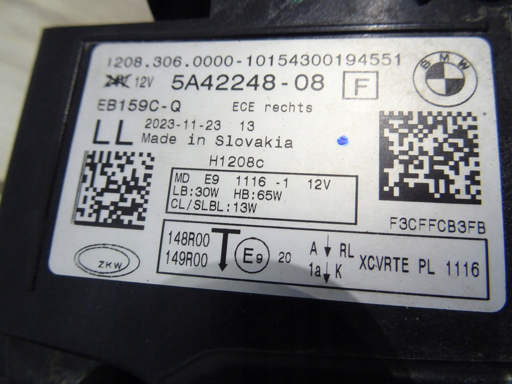 Frontscheinwerfer BMW 2 U06 5A42248-08 LED Rechts Scheinwerfer Headlight SCH9765550875jl