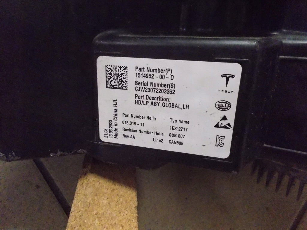 Frontscheinwerfer Tesla 3 Y 1514952-00-D LED Links Scheinwerfer Headlight