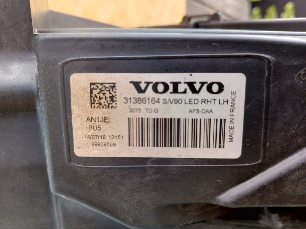 Frontscheinwerfer Volvo S90 V90 31386164 Full LED Links Scheinwerfer Headlight SCH3380381308nb