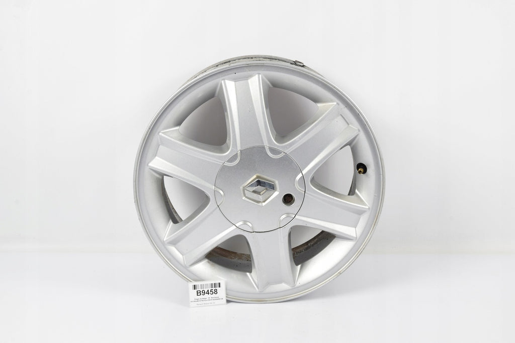 1x Alufelge 15 Zoll 6.0" 4x100 50ET Silber 8200659138 Renault Clio 1 Iii