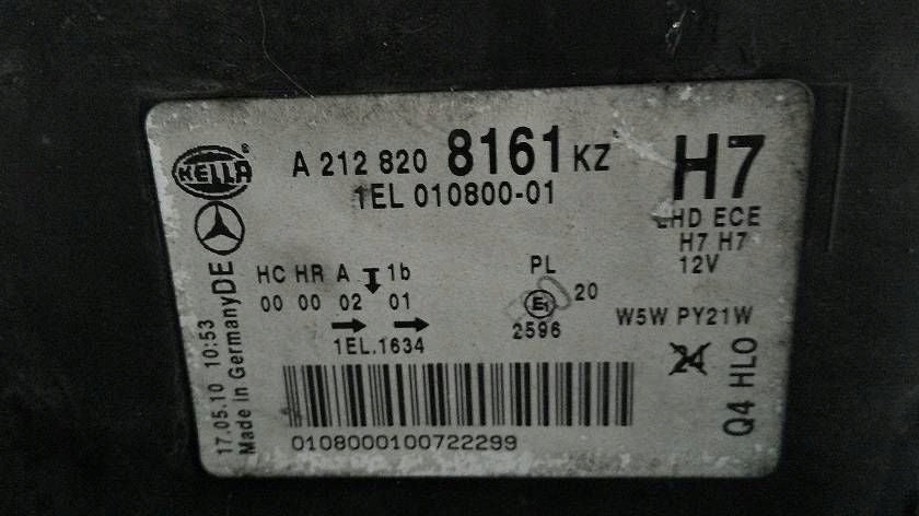 Frontscheinwerfer Mercedes-Benz W212 A2128208161KZ Links Scheinwerfer Headlight SCH4014935826kn