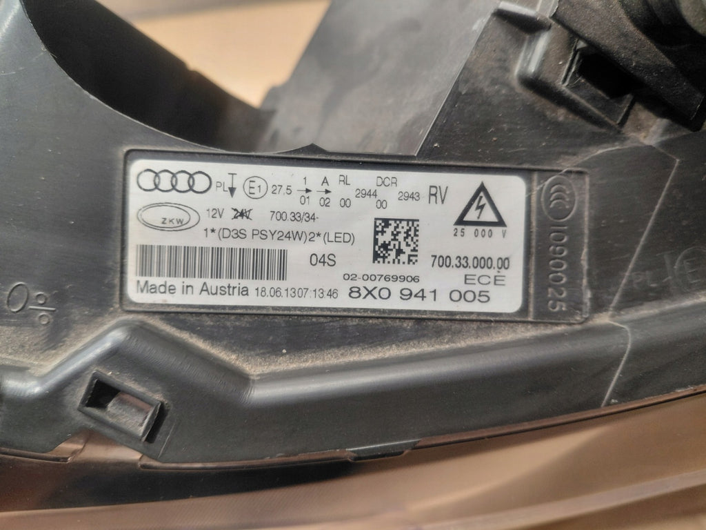 Frontscheinwerfer Audi A1 8X0941005 Xenon Links Scheinwerfer Headlight SCH2905132602hj