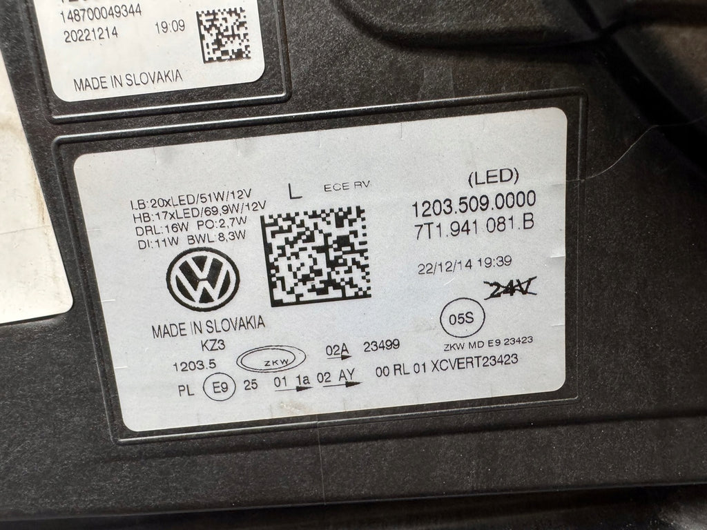 Frontscheinwerfer VW Multivan T7 7T1941081B LED Links Scheinwerfer Headlight SCH2430699221ag