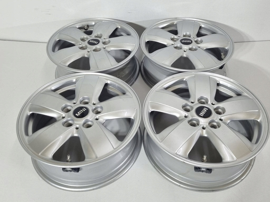 4x Alufelge 15 Zoll 5.5" 5x112 46ET Glanz Silber 6855101 Mini Rim Wheel FEL6463992510ih