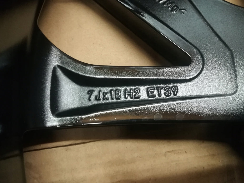 1x Alufelge 18 Zoll 7.0" 5x112 39ET Schwarz 657601025 Skoda Scala Rim Wheel