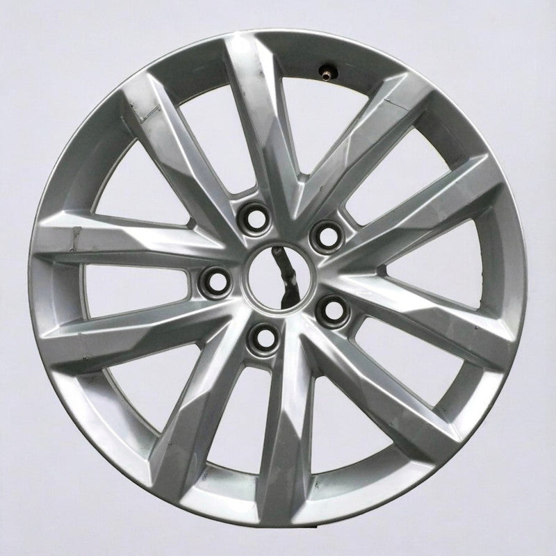 1x Alufelge 16 Zoll 6.5" 5x112 41ET Glanz Silber 3G0601025 Vw Rim Wheel