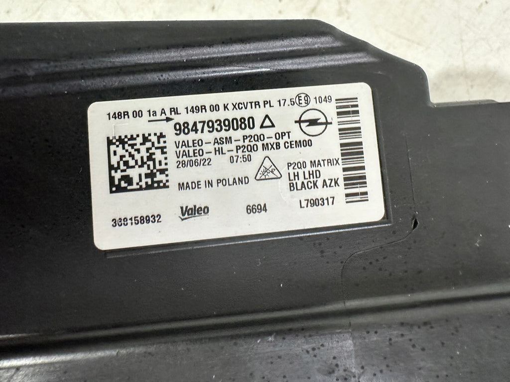 Frontscheinwerfer Opel Mokka 9847939080 Links Scheinwerfer Headlight SCH5864452408me