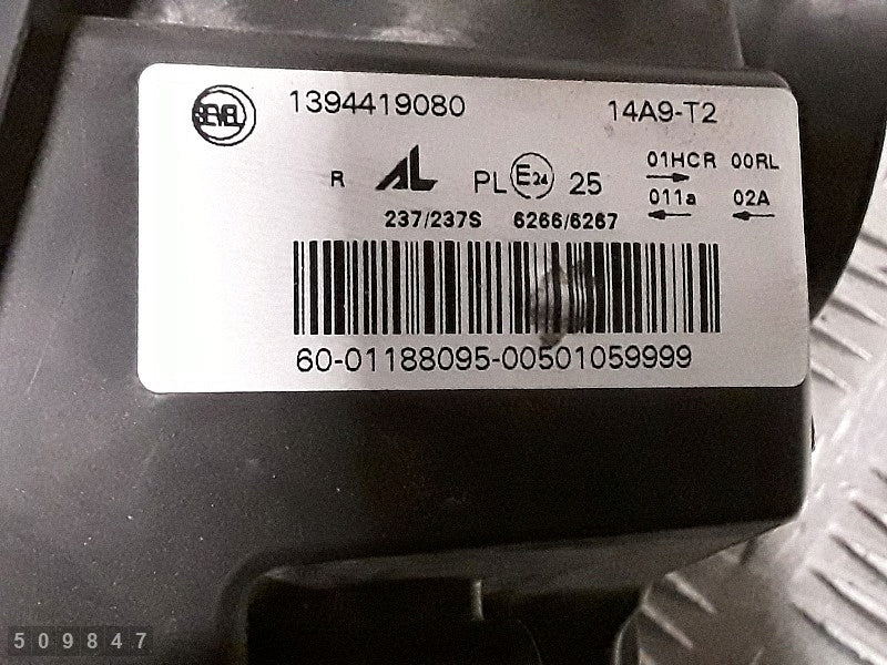 Frontscheinwerfer Citroën Jumper 1394419080 Rechts Scheinwerfer Headlight SCH4374455450ci