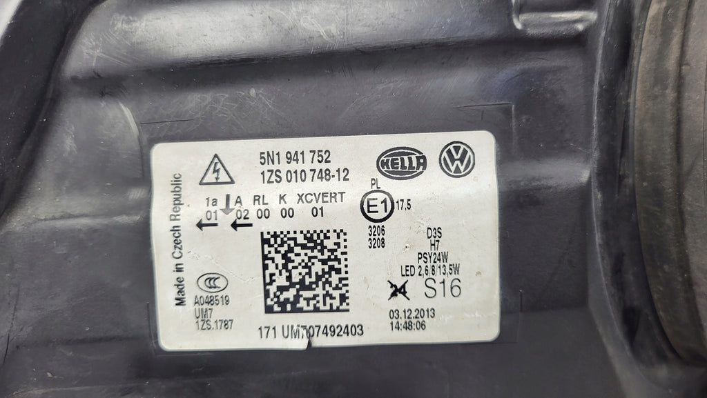 Frontscheinwerfer VW Tiguan 5N1941752 Xenon Rechts Scheinwerfer Headlight SCH9417601789dz