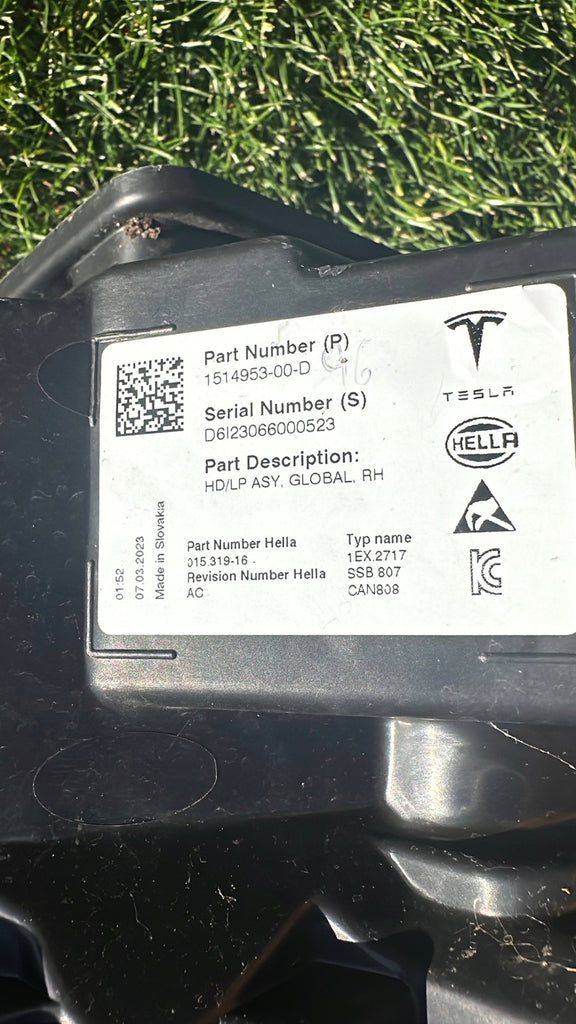 Frontscheinwerfer Tesla 3 1514953-00-D LED Rechts Scheinwerfer Headlight
