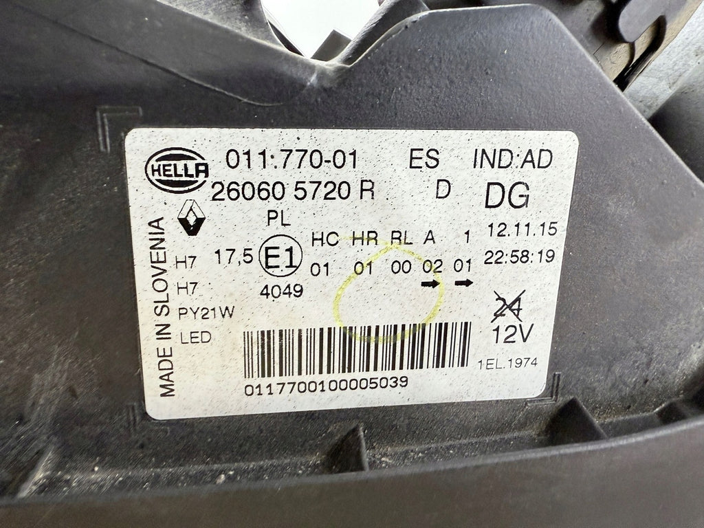 Frontscheinwerfer Renault Kadjar 260605720R Links Scheinwerfer Headlight SCH6556737344gb