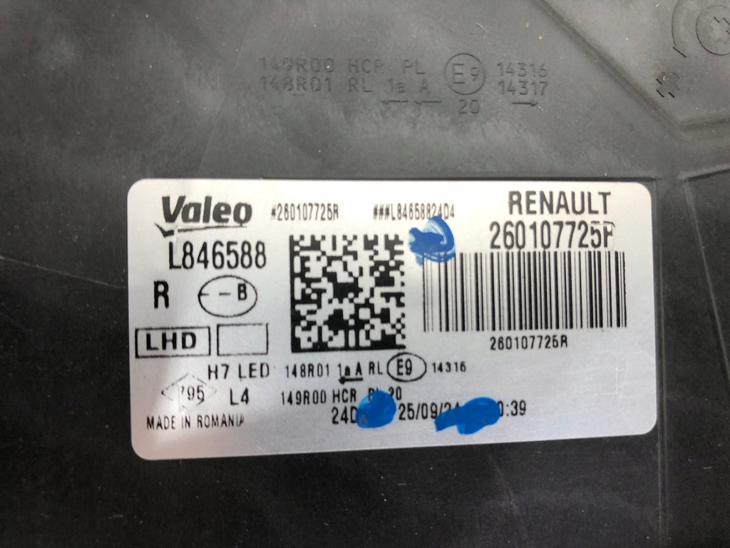 Frontscheinwerfer Dacia Duster 260107725 LED Rechts Scheinwerfer Headlight