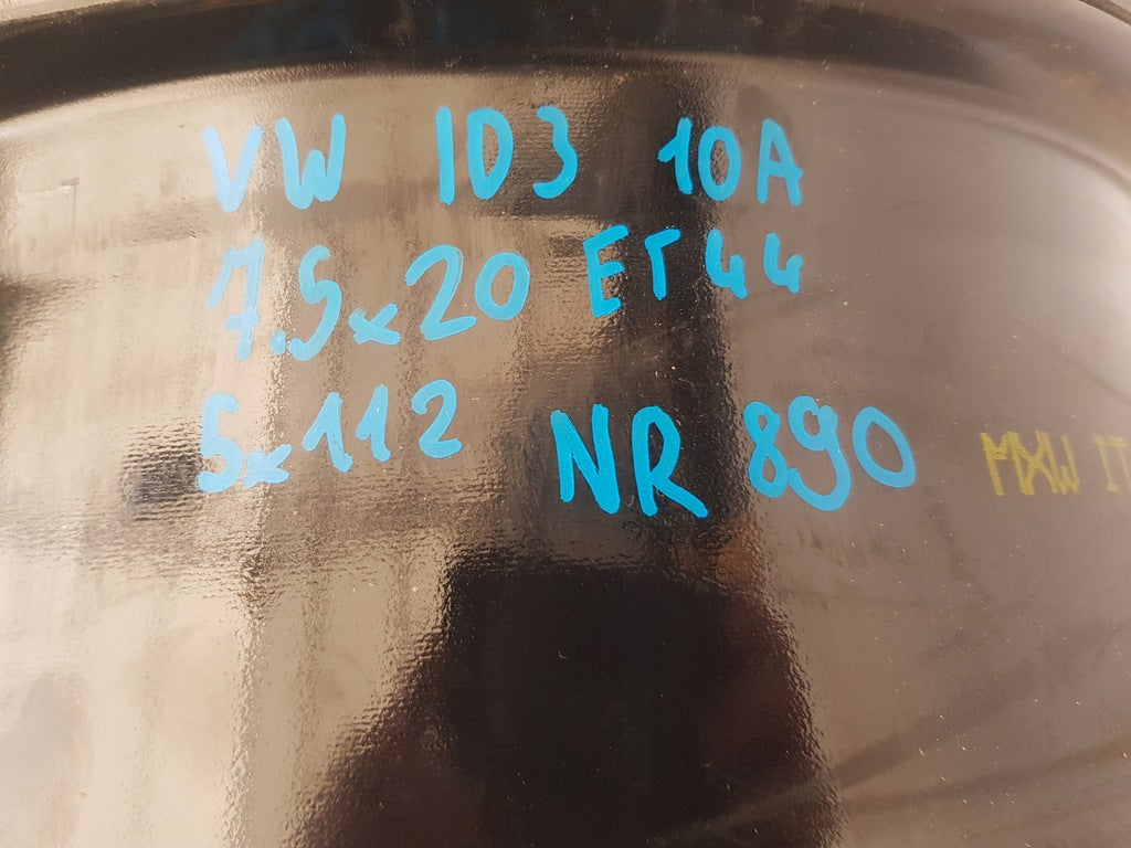 1x Alufelge 20 Zoll 7.5" 5x112 44ET Glanz Schwarz 10A601025B Vw Rim Wheel FEL2056653334tk