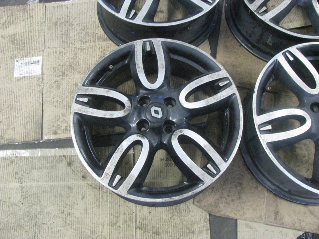 4x Alufelge 17 Zoll 7.0" 4x100 55ET Glanz Schwarz 403000076R Renault Rim Wheel FEL6343381812vf