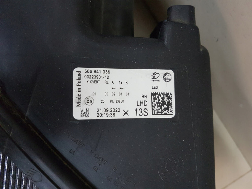 Frontscheinwerfer Skoda Kodiaq 566941036 LED Rechts Scheinwerfer Headlight SCH6525784708kx