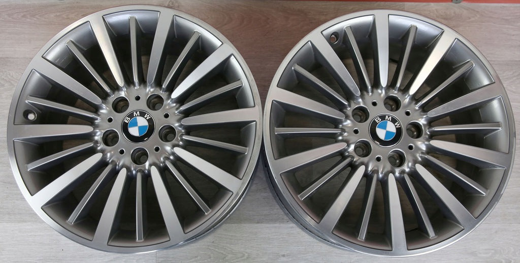 1x Alufelge 18 Zoll 8.0" 5x120 34ET Matt Silber 6796246 BMW F30 F32 Rim Wheel FEL6252685711ge