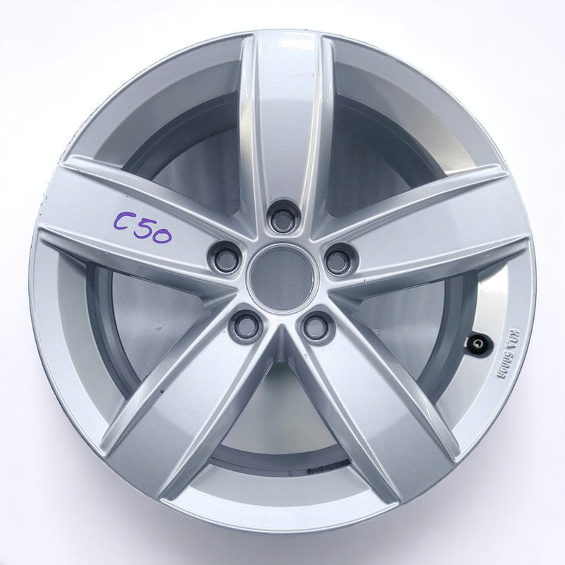 1x Alufelge 16 Zoll 6.5" 5x112 33ET Glanz Silber 7N0071496C, KBA50096 VW Sharan