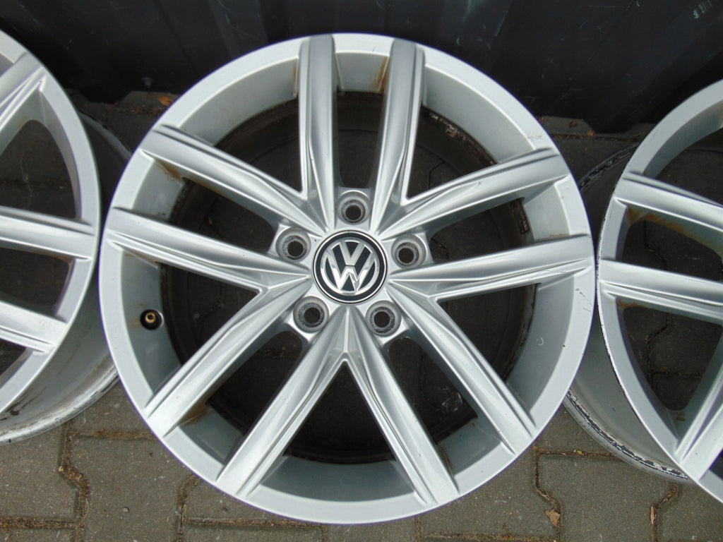 4x Alufelge 16 Zoll 6.5" 5x112 46ET Glanz Silber 5G0601025CS VW Golf VII I FEL9307844790vo